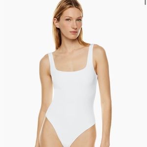 Aritzia Babaton Contour Squareneck Bodysuit in White